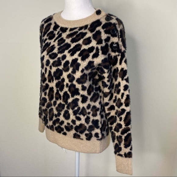 Ann Taylor animal print crewneck sweatshirt - Picture 3 of 7